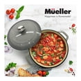 thumbnail image 7 of Mueller DuraCast 6 Quart Enameled Cast Iron Dutch Oven Pot with Lid, Heavy-Duty Casserole Dish, Braiser Pan, Stainless Steel Knob, for Braising,Stews, Roasting,Baking, Safe across All Cooktops,Grey, 7 of 7