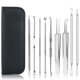 thumbnail image 1 of 9 Pcs Blackhead Remover Pimple Popper Tool Kit Professional Comedone Extractor, 1 of 3