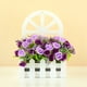 thumbnail image 5 of Maceta de valla Flores de rosas artificiales Tela de simulación Flor Inicio Boda Decoración floral falsa, Púrpura Yuarrent HA7815-02B, 5 of 6