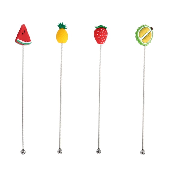 Miangastore Metal Stir Sticks Stainless Steel Stirring Rods Mixing Friends Family 4Pcs