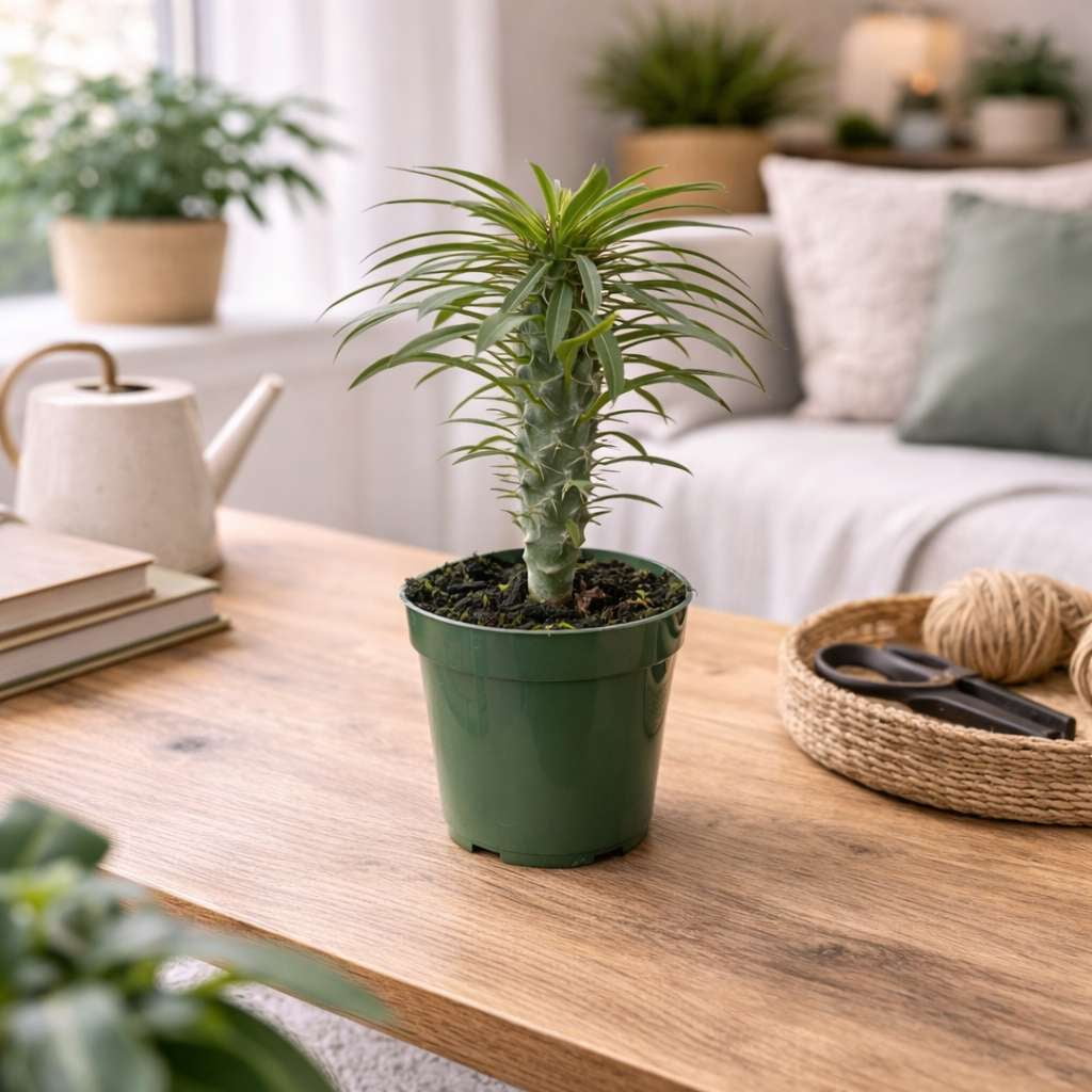 Pachypodium lamerei Live Plant for Indoor | Different Houseplants in 4'' & 6'' Pot | Real House Plant for Living Room, Office, Desk & Bathroom | Madagascar Palm |