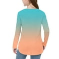 thumbnail image 6 of CLOISE Fall Tops for Boys Girls Kids Trendy Crew Neck Shirt Tunic Gradient Long Sleeve Pullover Casual Winter Clothes, 6 of 7