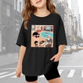 thumbnail image 2 of Xijirk Girls Shirts,Toddler Kids Youth Graphic T Shirt Casual Loose Fit Short Sleeve Tee with Cute Design Comfortable Blend Top for Daily Wear Playdates,Boys Shirts,9-10 Years,Black, 2 of 4