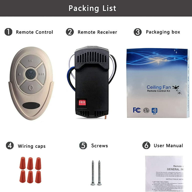 Ceiling Fan Remote Control Kit
