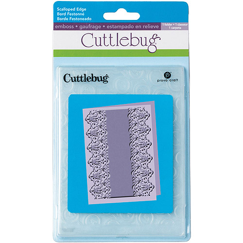 Provo Craft Cuttlebug Embossing Folder, Scalloped Edge Lace, 7" x 5" by Provo Craft