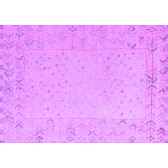 Ahgly Company Indoor Rectangle Solid Purple Modern Area Rugs, 5' x 7'