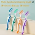 thumbnail image 4 of Denture Brush Cleaner Toothbrush Double Sided Cleaning Brushes FalseTeeth, 4 of 8