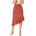 thumbnail image 2 of Unique Bargains Jupe Midi Trapèze à Volants à Imprimé Floral Léopard pour Femme, 2 of 6