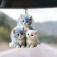 thumbnail image 6 of YOHAVEN Acrylic Pendant Car Decoration, Cute Three Kittens Flat Hanging Ornament Rear View Mirror Pendant Christmas Office Home Birthday Holiday Gift Decor, 6 of 7