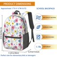 thumbnail image 3 of Pioneer Flower Floral Print Pattern 17" School Backpacks for Teens,Waterproof Oxford Fabric,S-Shape Padded Straps for School,Travel,Hiking,Camping, 3 of 5