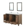 thumbnail image 2 of Laurel 84 in W x 22 in D Black Oak Double Bath Vanity, Cultured Marble Top, Faucet Set, and 36 in Mirrors, 2 of 13