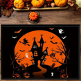 thumbnail image 2 of Ensemble de 4 Sets de Table Maison Halloween, Citrouilles Maison Hantée Sets de Table Ferme Lavables en Lin pour Cuisine, 2 of 6