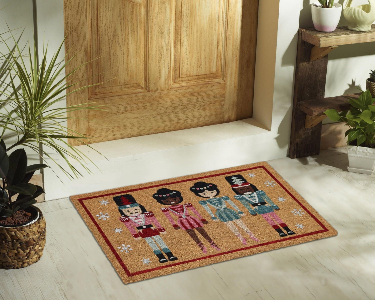 Holiday Time Coir Doormat