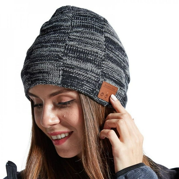 Zdmathe Stylish Wireless Bluetooth Music Cap Warm Winter Hat Headdress Sports Wireless Headset Knit Hat Walmart Com Walmart Com