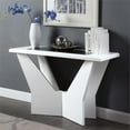 thumbnail image 4 of Furniture of America Avens Contemporary Wood Geometric Sofa Table in White, 4 of 4