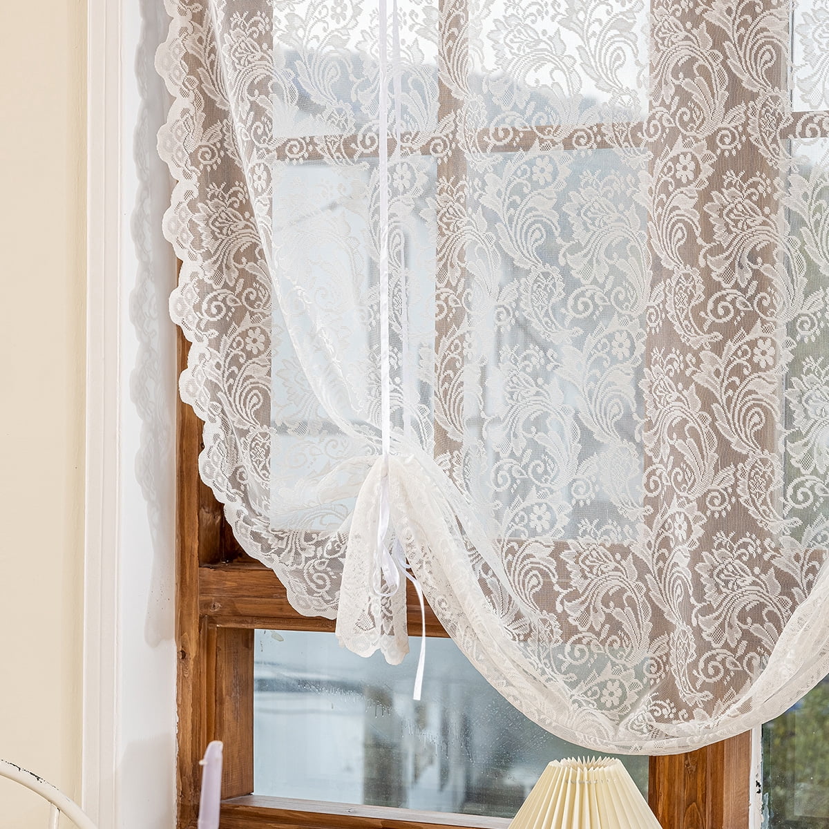 XmhyTop-A White Curtain 1 Piece 150*200cm Easy Install Pull