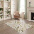 thumbnail image 2 of ODIKA 4'x6' Beige Green Elegance with Delicate Floral Washable Area Rug Graceful Nature-Inspired Design for Modern Homes for Home Office, Under Desk, Non-Slip Chair-Friendly, Flatwoven, 2 of 7