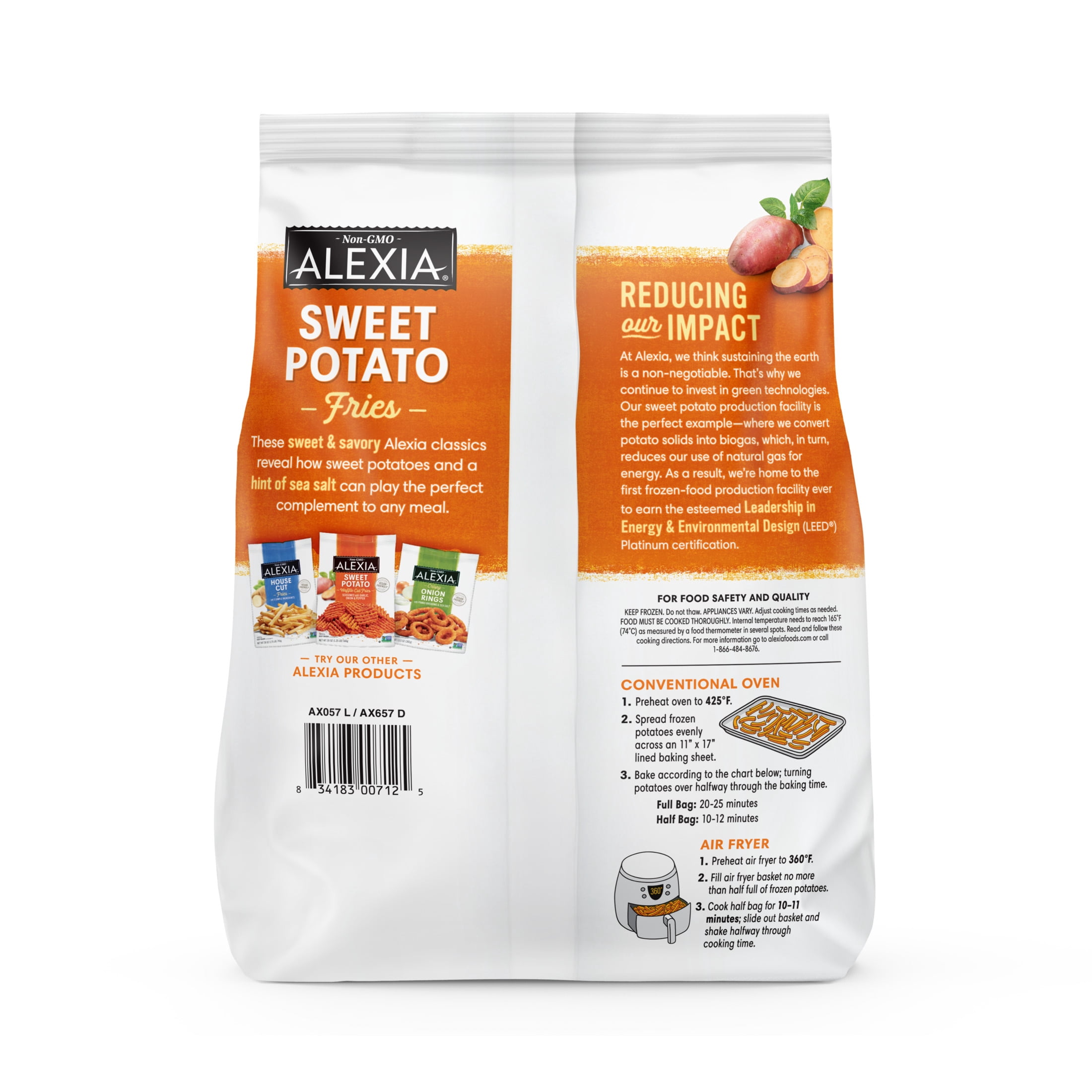 Alexia® Sweet Potato Fries Sweet & Savory with Sea Salt, Frozen 20 oz Bag