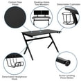 thumbnail image 4 of Flash Furniture Optis Black Gaming Desk and Red/Black Racing Chair Set with Cup Holder, Headphone Hook & 2 Wire Management Holes, 4 of 13