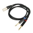 thumbnail image 2 of Adaptador convertidor doble 1/4 de pulgada a XLR Maleto Dual TS Mono Y Splitter Nikou, 2 of 9