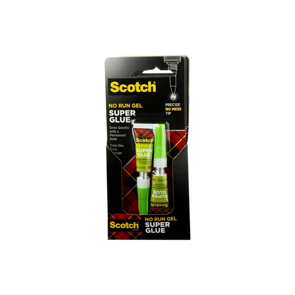 Scotch General Purpose Super Glue Gel, 0.07 oz. each, 2 Pack Walmart