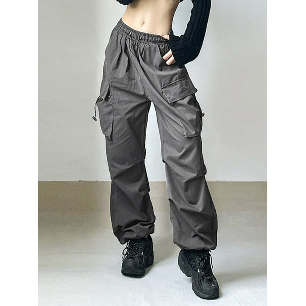 Y2K Women Streetwear Techwear Cargo Korean Harajuku Casual Parachute Pants  Men Sweatpants Wide Leg Joggers Tech Trousers Clothes 