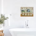 thumbnail image 3 of Farmhouse Daisy Flower Bathroom Decor Wall Art Rustic Floral Butterfly Pictures Wall Decor Relax Soak Unwind Bathroom Sign Canvas Painting Prints Artwork Decorations Framed for Bathroom 16"x12", 3 of 6