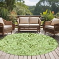 thumbnail image 5 of Round Area Rug 6ft,Vintage Paisley Floral Watercolor Washable Carpet Non-Slip Runner Accent Rugs Indoor Floor Mat for Bedroom Living Room Decor,Ethnic Pattern Ombre Green, 5 of 9