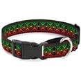 thumbnail image 1 of Buckle-Down Geomteric2 Black Red Yellowith Green Martingale Dog Collar, 1 of 1