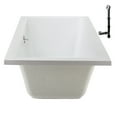 thumbnail image 6 of Streamline N-4140-715-CH 66 in. x 34 in. Acrylic Soaking Drop-In Bathtub in Glossy White, With External Drain in Polished Chrome, 6 of 12