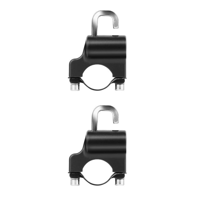 relayinert Motorcycle Scooter Disc Lock Cable Security Reminder Anti Theft Bike Moto Tools Bicycle Helmet Warning Spring Rope Wire Black with line 2Set