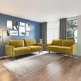thumbnail image 3 of Enor Furniture Callie 70" Modern Round Arm Velvet Sofa in Gold, 3 of 5