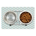 thumbnail image 1 of Tropical Pet Mat for Food and Water, Exotic Palm Leaves Pattern with Pale Tones Hawaiian Foliage Design, Non-Slip Rubber Mat for Dogs and Cats, 18" X 12", by Ambesonne, 1 of 2