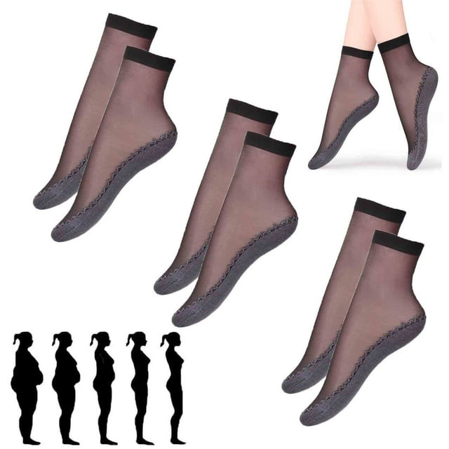 EGNMCR Magnetic Fiber Ice Silk Socks, Body Shaping Stretch Socks,Socks For Varicose Veins, Non-Slip Design Nail drill
