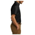 thumbnail image 3 of Yellow Rooster Men's Short Sleeve Carefree Poplin Shirts Deep Black 2XL, 3 of 6