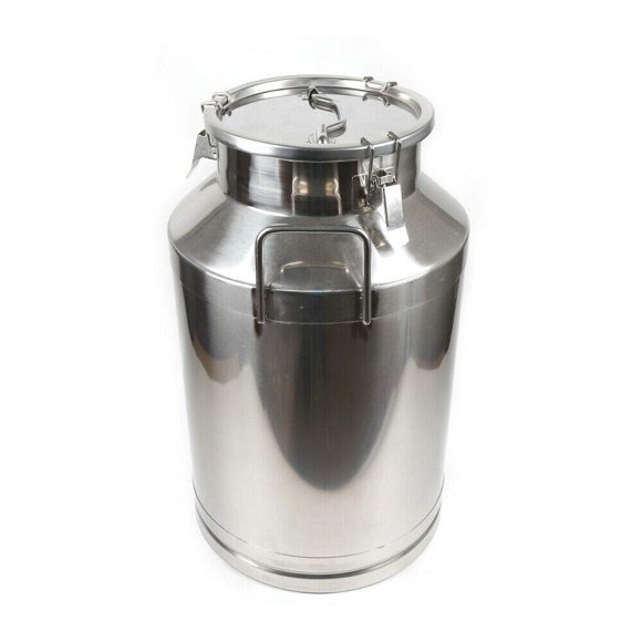 Eapmic 60 Liter 15.85 Gallon Stainless Steel Milk bucket Wine Pail Bucket Milk Can Tote Jug with Sealed Lid Heavy Duty
