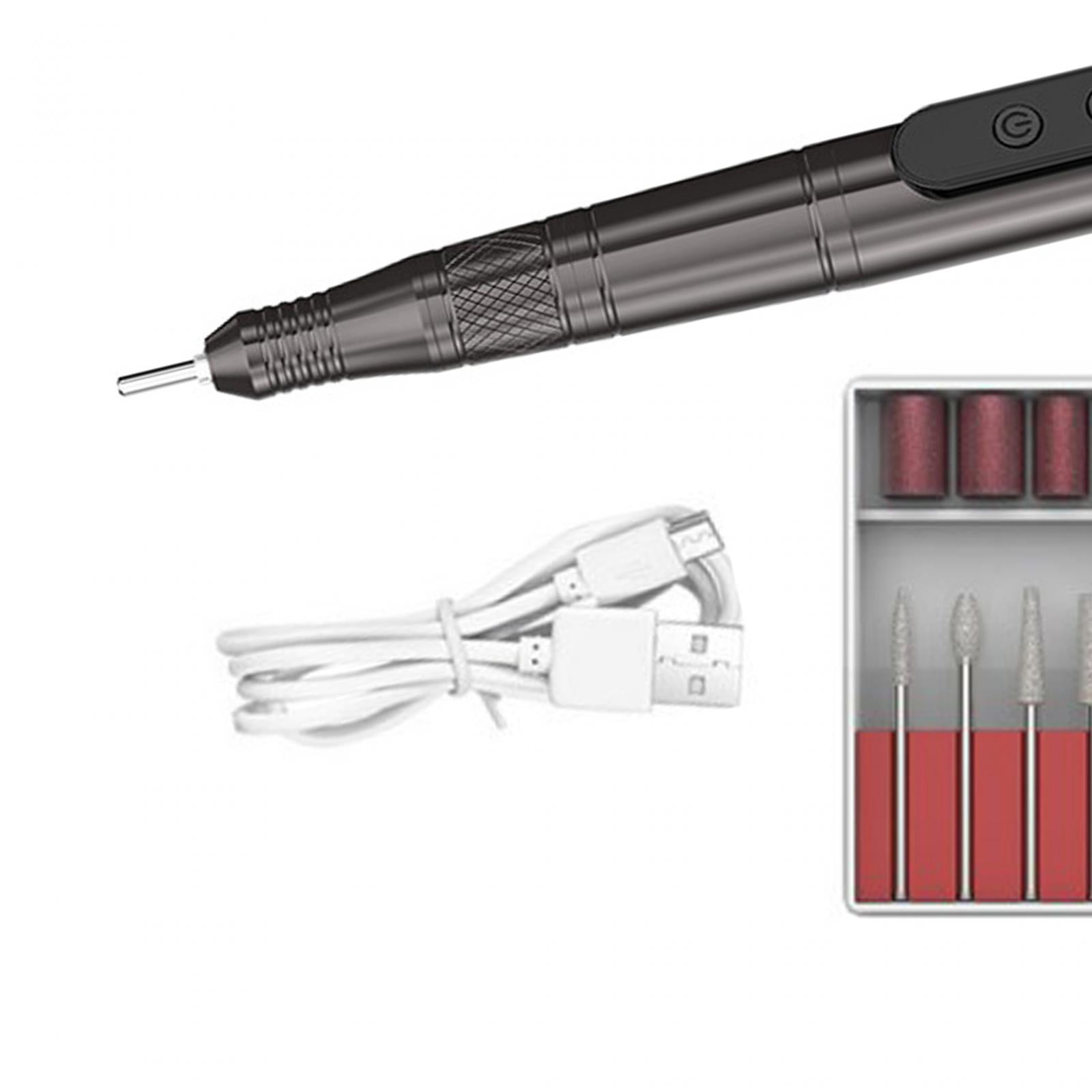 Nail Drills Machine,Electric Nail Drills Machine Efiles Nail Drills,Nail File Kits Nail File Kits Manicure Tools,Rechargeable Polishing Shape Grinding Burnishing,Nail Lathe 3 Speeds for grey