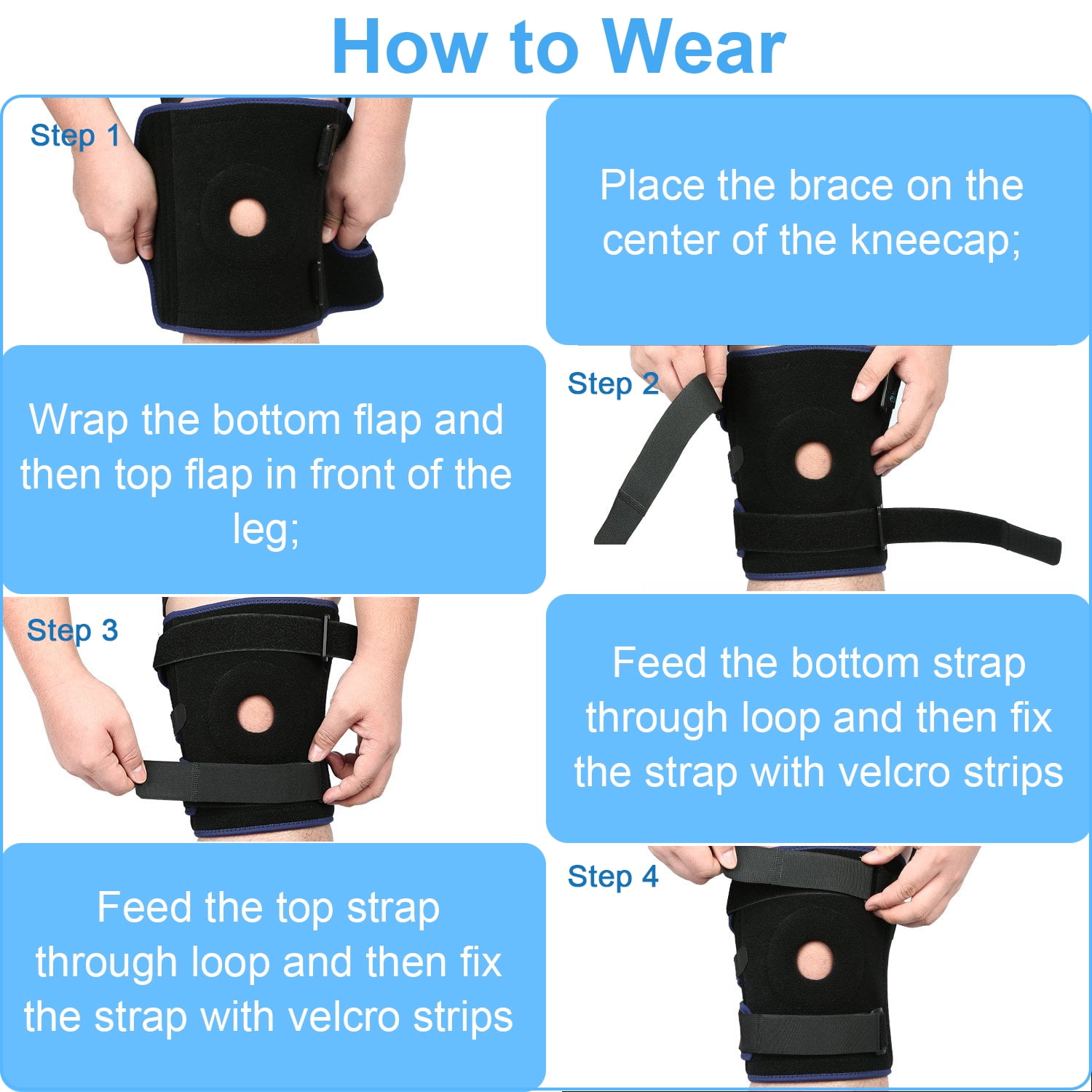 Nvorliy Plus Size Knee Brace for Knee Pain Plus Size, Adjustable Knee Support with Side Stabilizers for Arthritis Pain,Meniscus Tear, Fit Women & Men (7XL/8XL)