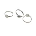 thumbnail image 4 of 100pcs Adjustable Brass 8mm Blank Round blank blanks base ring setting blank bezel Base Ring DIY Finding silver, 4 of 9