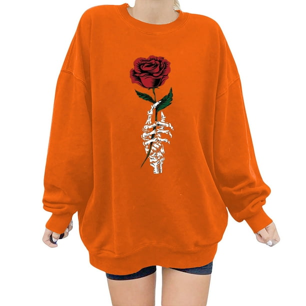 Plus size hotsell orange sweatshirt