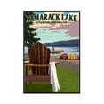 thumbnail image 1 of Sturgis, Michigan - Tamarack Lake - Adirondack Chairs - Lantern Press Artwork (12x18 Framed Gallery Wrapped Stretched Canvas), 1 of 1