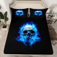 thumbnail image 2 of jejeloiu Retro Skull Skeleton Twin Sheet Sets,Vintage Victorian Boho Bedding For Men Women 3pcs, 2 of 7