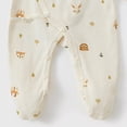 thumbnail image 5 of Kakishop Newborn Baby Footed Pajamas Cotton Infant Baby Snap Sleepers for Sleep and Play Footies 0-6 Months (Beige,1-3 Months), 5 of 6