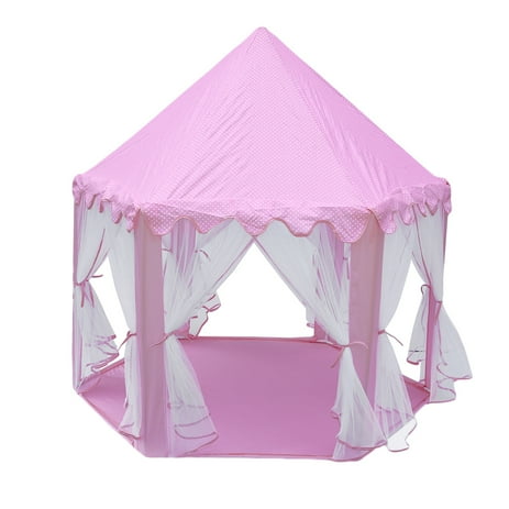 Princess Castle Play House, Large Indoor/Outdoor Kids Play Tent for Girls Pink Birthday Gift (No Lights Included)