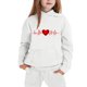 thumbnail image 3 of Conjunto de sudadera con capucha de manga larga para niños con estampado en forma de corazón y pantalones deportivos con lazo en las piernas, conjunto deportivo informal de dos piezas para niños, poli, 3 of 5