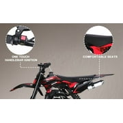 50Engine Dirt Bike for Adults & Kids, 2-Stroke Gas Powered Off-Road Motorcycle, 330LBS Capacity with Hydraulic Disc Brakes & Suspension, 25MPH Max Speed, Pull Start Mini Dirt Bike