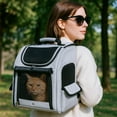 thumbnail image 6 of Ktaxon Cat Backpack, Cat Carrier,  Pet Carrier Backpack for Small Dogs, Pet Carrier with Shade, White, 6 of 11