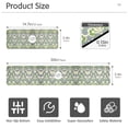 thumbnail image 3 of Yayeee Faucet Mat for Kitchen Sink 14.7" Diatomite Long Splash Guard Pad, Beige Floral, 2 Pack, 3 of 7