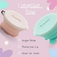 thumbnail image 2 of BrushinBella Baby Feeding Set - Collapsible Feeding Supplies for Travel - Food Grade Silicone Suction Baby Bowl, Baby Plate, Baby Bib, Baby Spoons First Stage - Cute Baby Eating Supplies Toddler Gift, 2 of 9