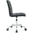 thumbnail image 3 of Modway Prim Ribbed Armless Mid Back Swivel Conference Office Chair In Black, 3 of 4
